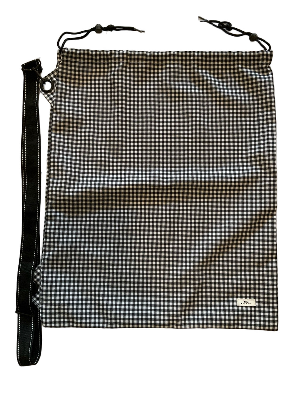Scout “David Checkingham” Black & White Drawstring Laundry/All Purpose Bag